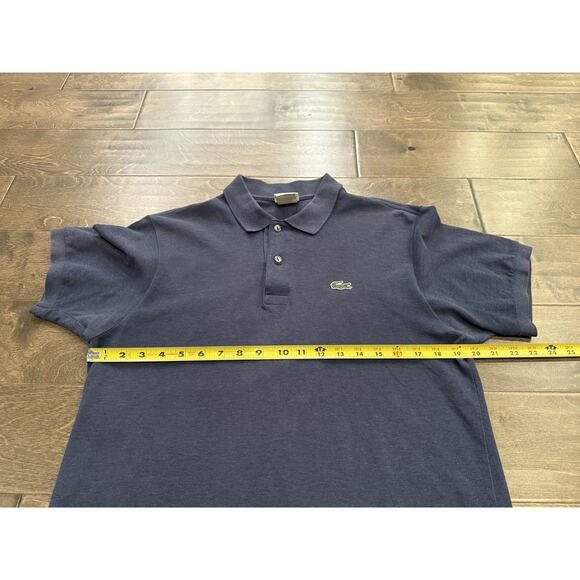 Lacoste Mens Blue 1/4 Button Polo Crocodile Logo Classic Fit T-Shirt Size 4 - Picture 8 of 8
